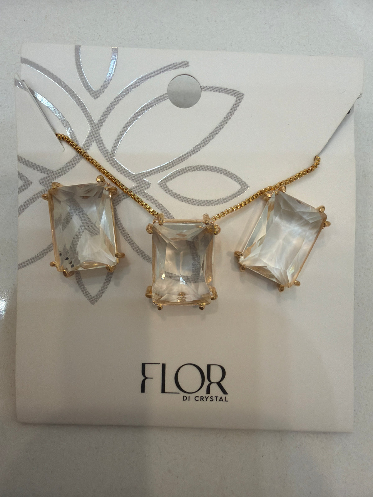 Conjunto quadrado cristal grande