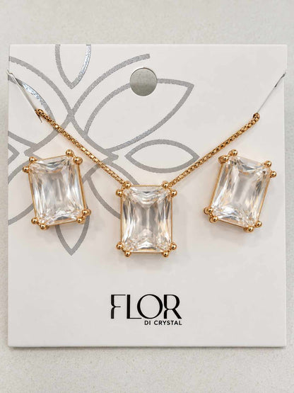 Conjunto quadrado cristal grande