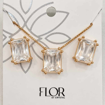 Conjunto quadrado cristal grande