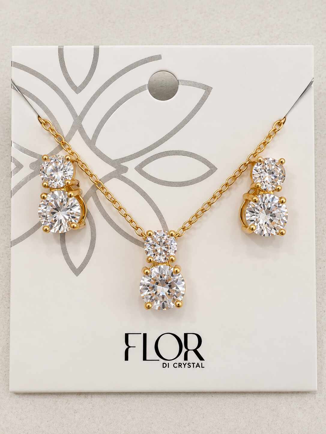Conjunto redondo cristal dupluo