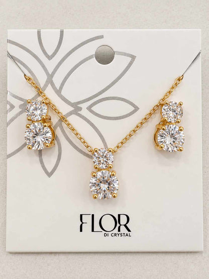 Conjunto redondo cristal dupluo