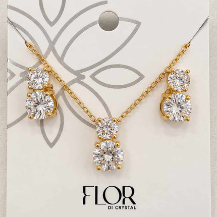 Conjunto redondo cristal dupluo