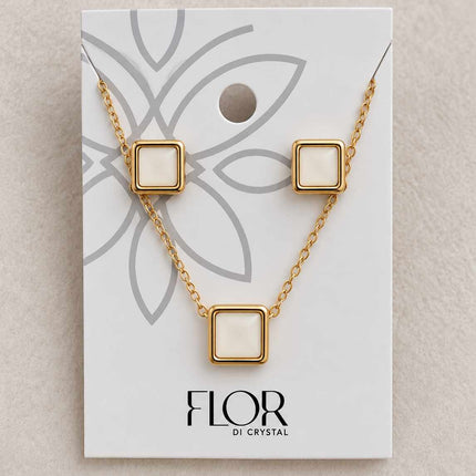 Conjunto Resinado quadrado branco