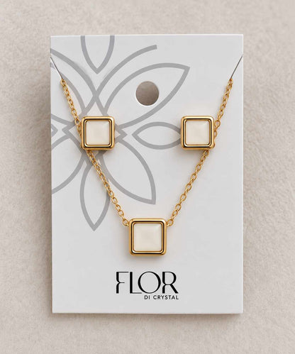 Conjunto Resinado quadrado branco