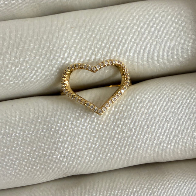 Heart ring in pave  7.5