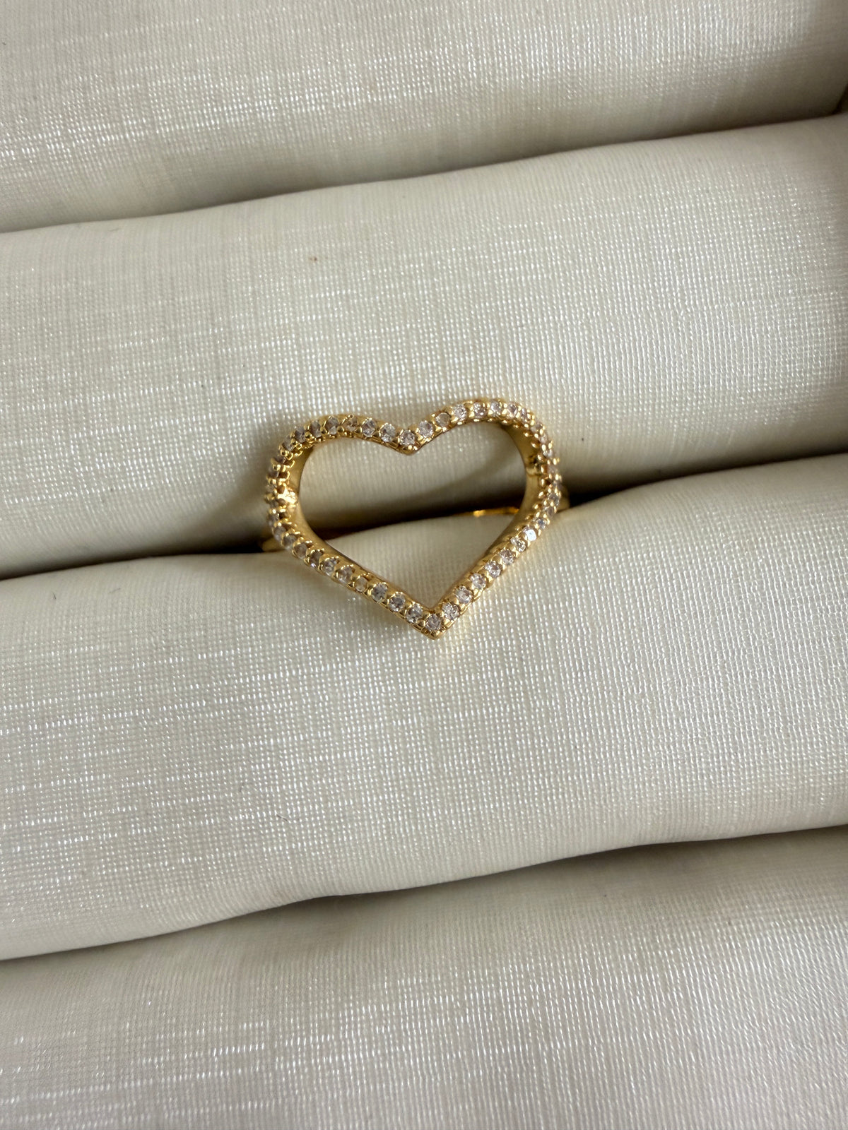 Heart ring in pave  7.5
