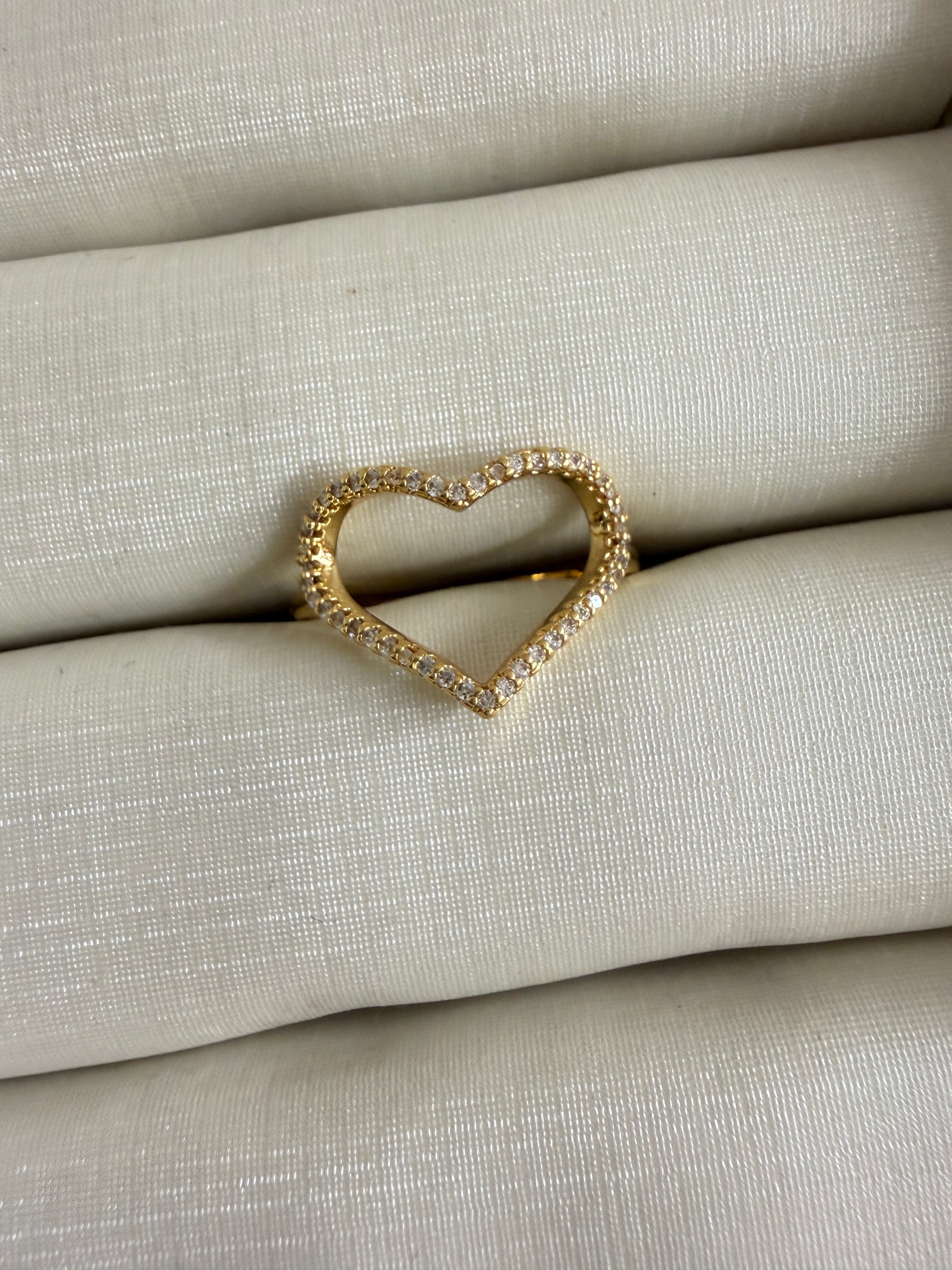 Heart ring in pave  7.5