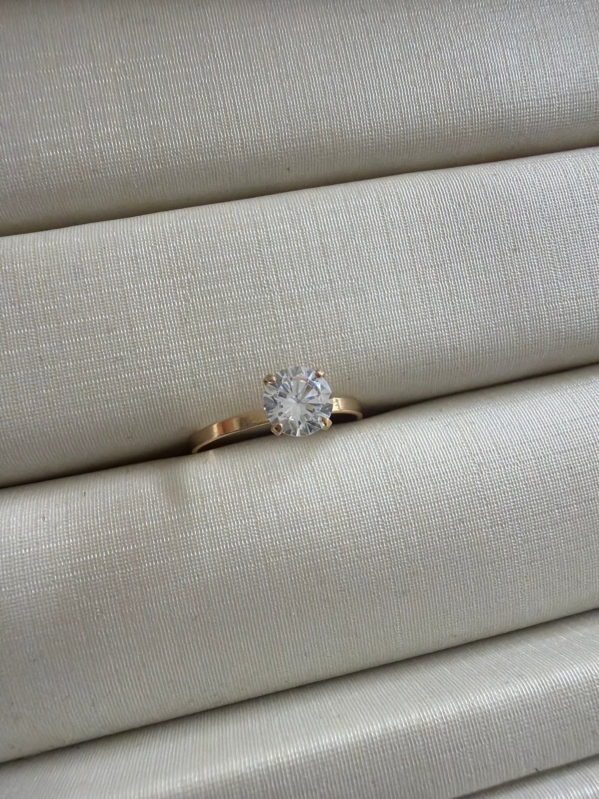 Anel solitario zirc 4mm aro liso 6