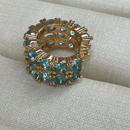 Piercing fake cravação dupla azul