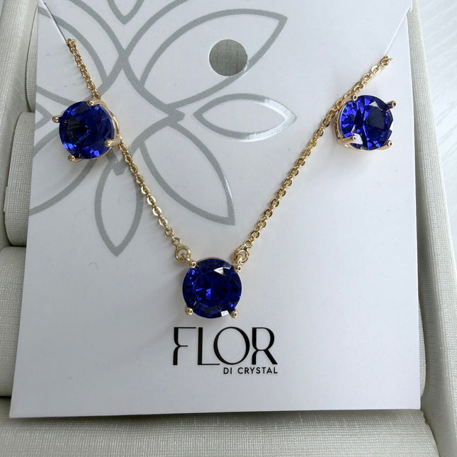 Conjunto ponto de luz 8mm zircônia safira