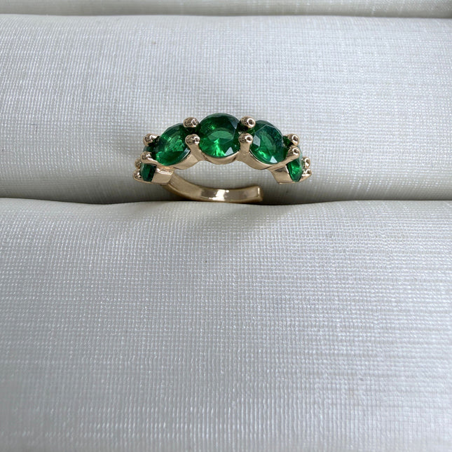 Piercing fake verde esmeralda