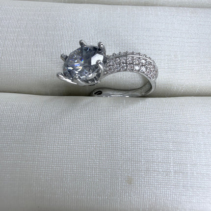 Piercing fake solitario cristal