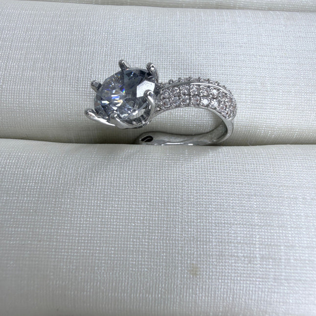 Piercing fake solitario cristal