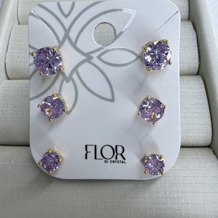 Trio ponto de luz lilas