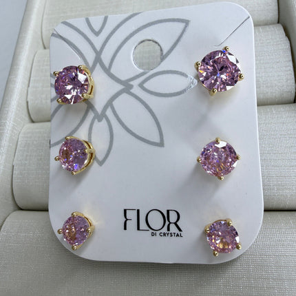 Trio ponto de luz rosa claro