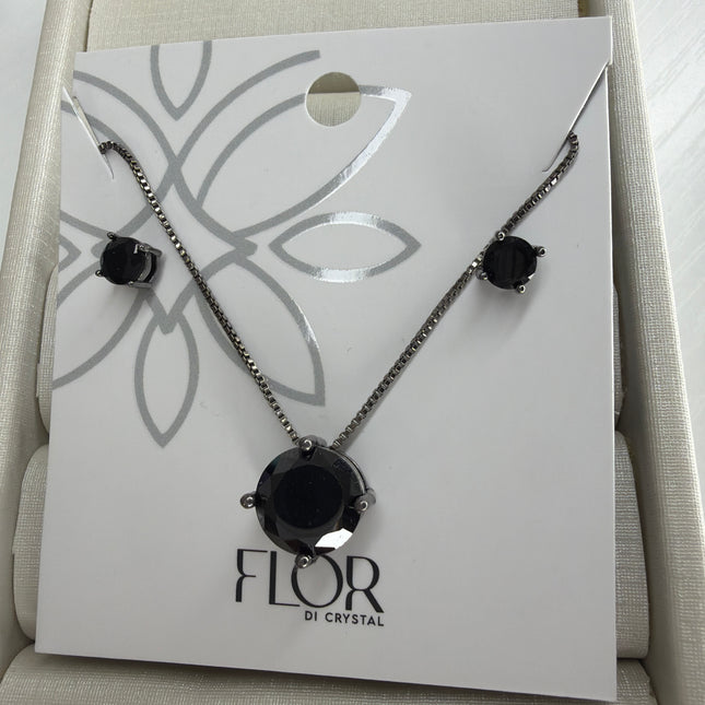 Ponto de luz cz  preto onix zirconia