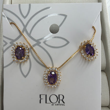 conjunto cravejado roxo ametista
