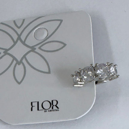 Piercing fake quatro zircônias ródio branco