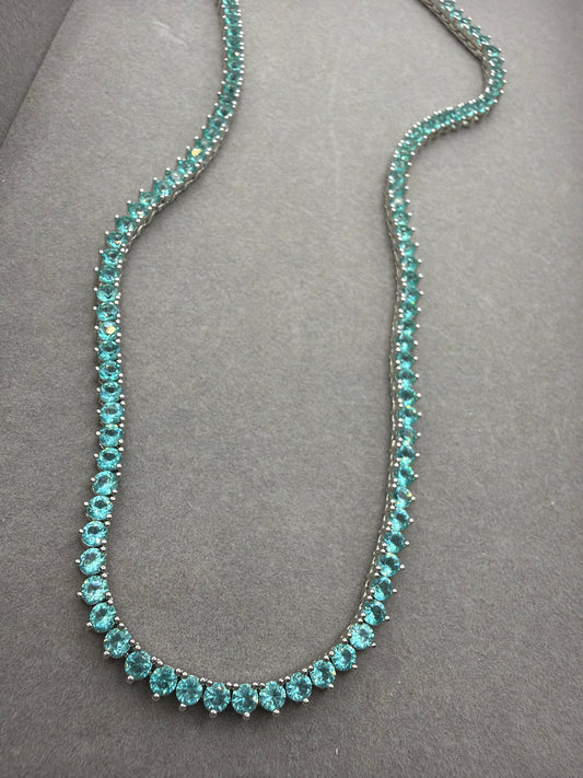 Colar - Rivieira 3mm turquesa - 40cm