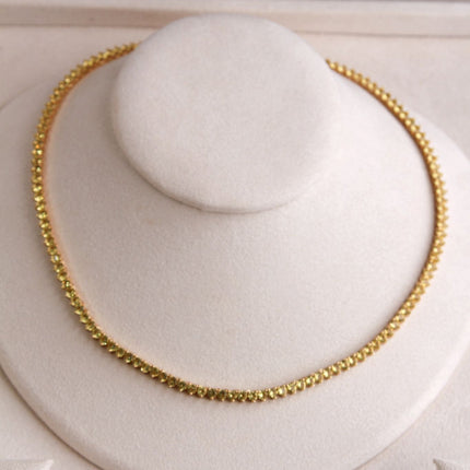 Colar riviera amarelo 4mm 42cm folheado ouro