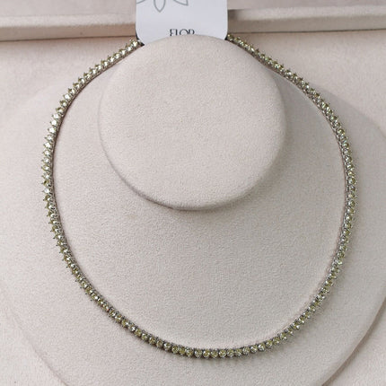 Colar riviera amarela 3mm pontas
