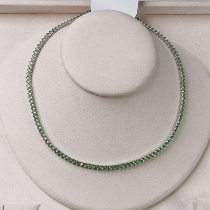 Colar riviera verde claro 3mm pontas