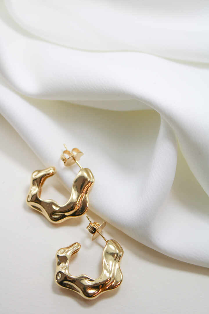 Brinco - Argola organica de tarracha luxo