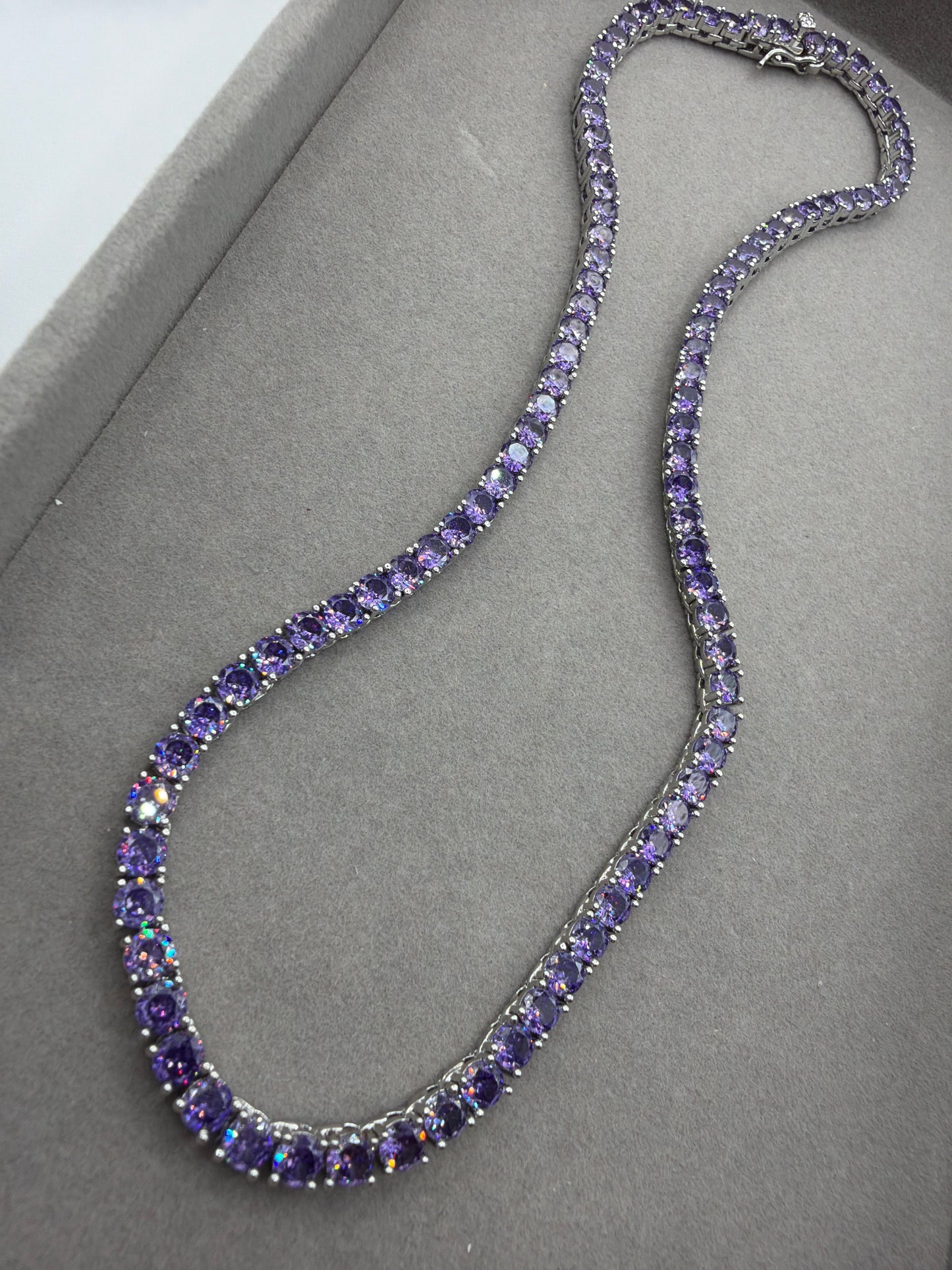 Colar - Rivieira 4mm Roxo - 16inches