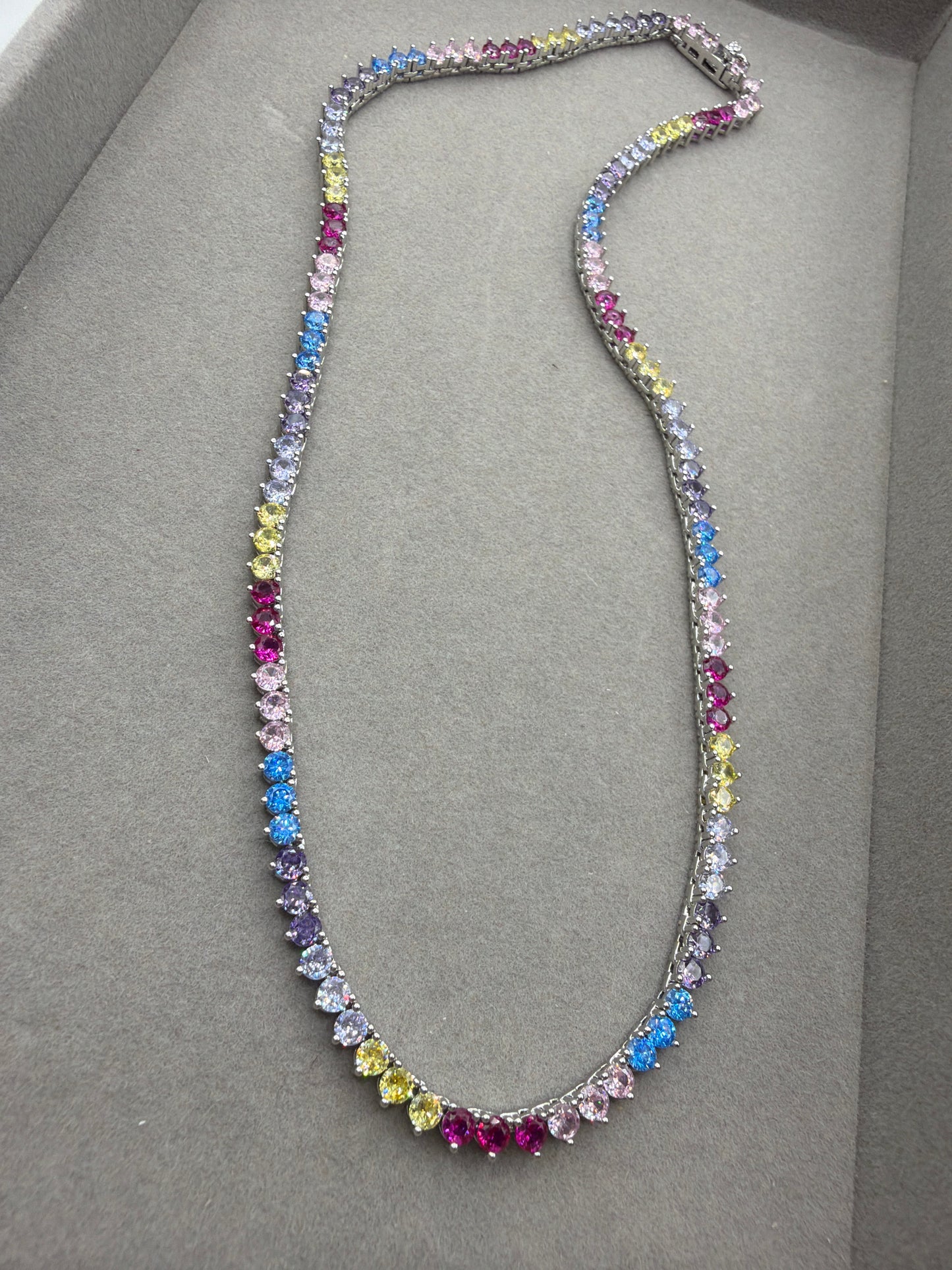 Colar - Rivieira 3mm Multicolor - 16inches