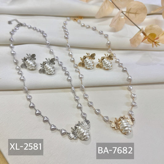 Conjunto - Conjunto Abelha com perolas