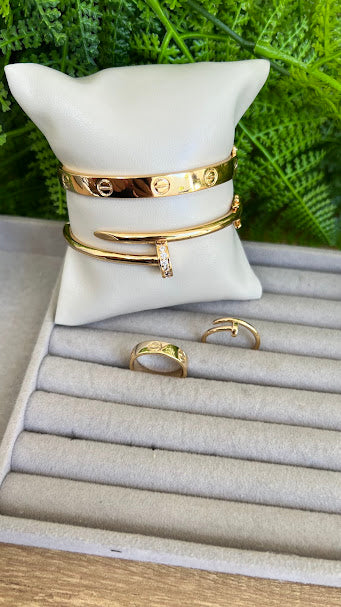 Bracelete - Conjunto Cartier 4 pecas 18k