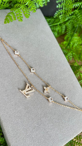 Pulseira - Pulseira LV dupla 18k