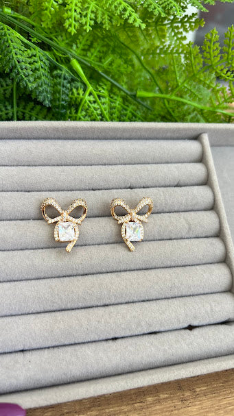 Brinco - Brinco Laco Luxo Cravejado 18k