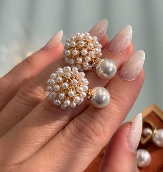 Brinco - Brinco chuveiro de perolas- modelo Dior