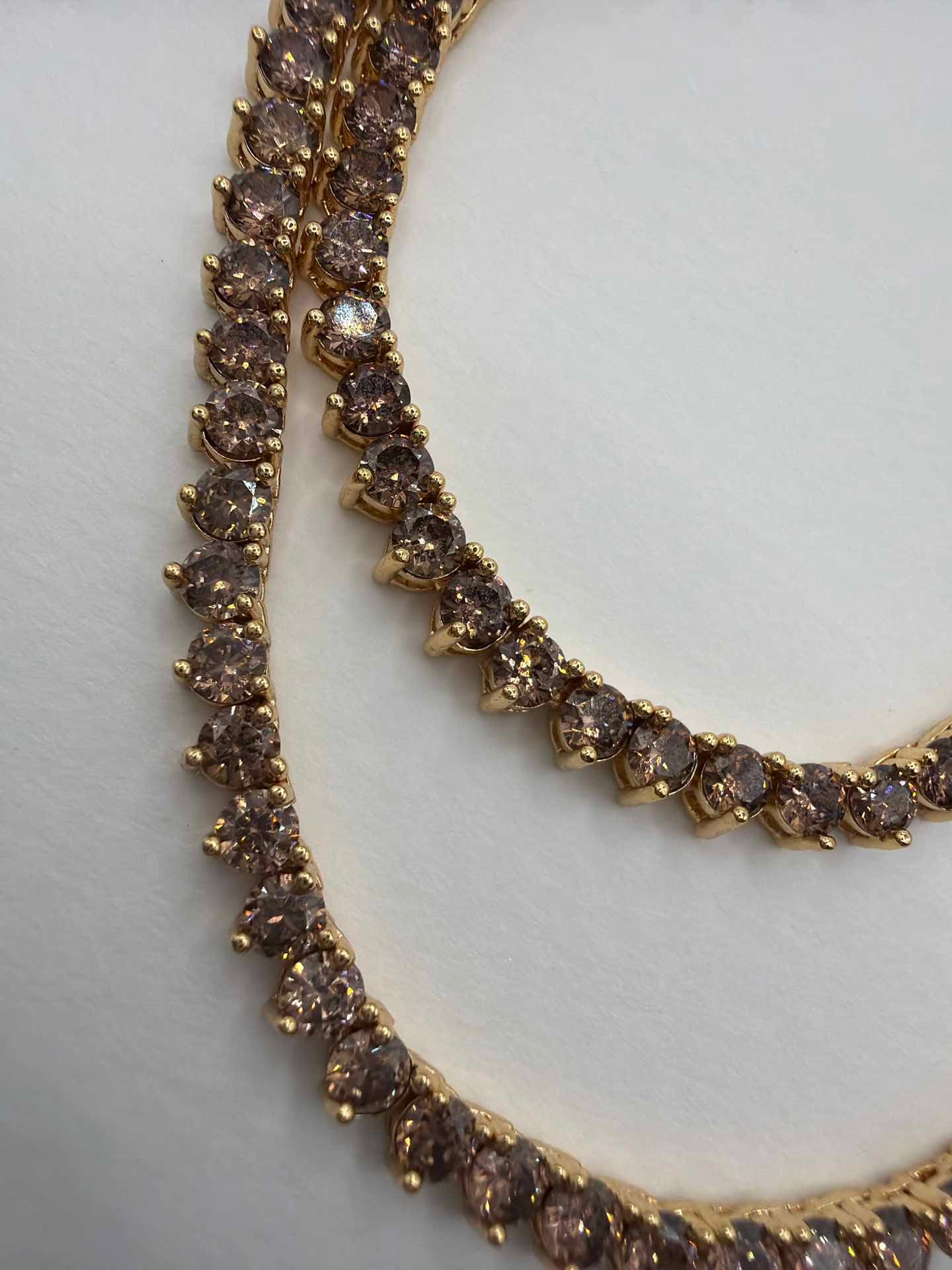 Rivieira 3mm Marrom pantone 40cm em banho 18k