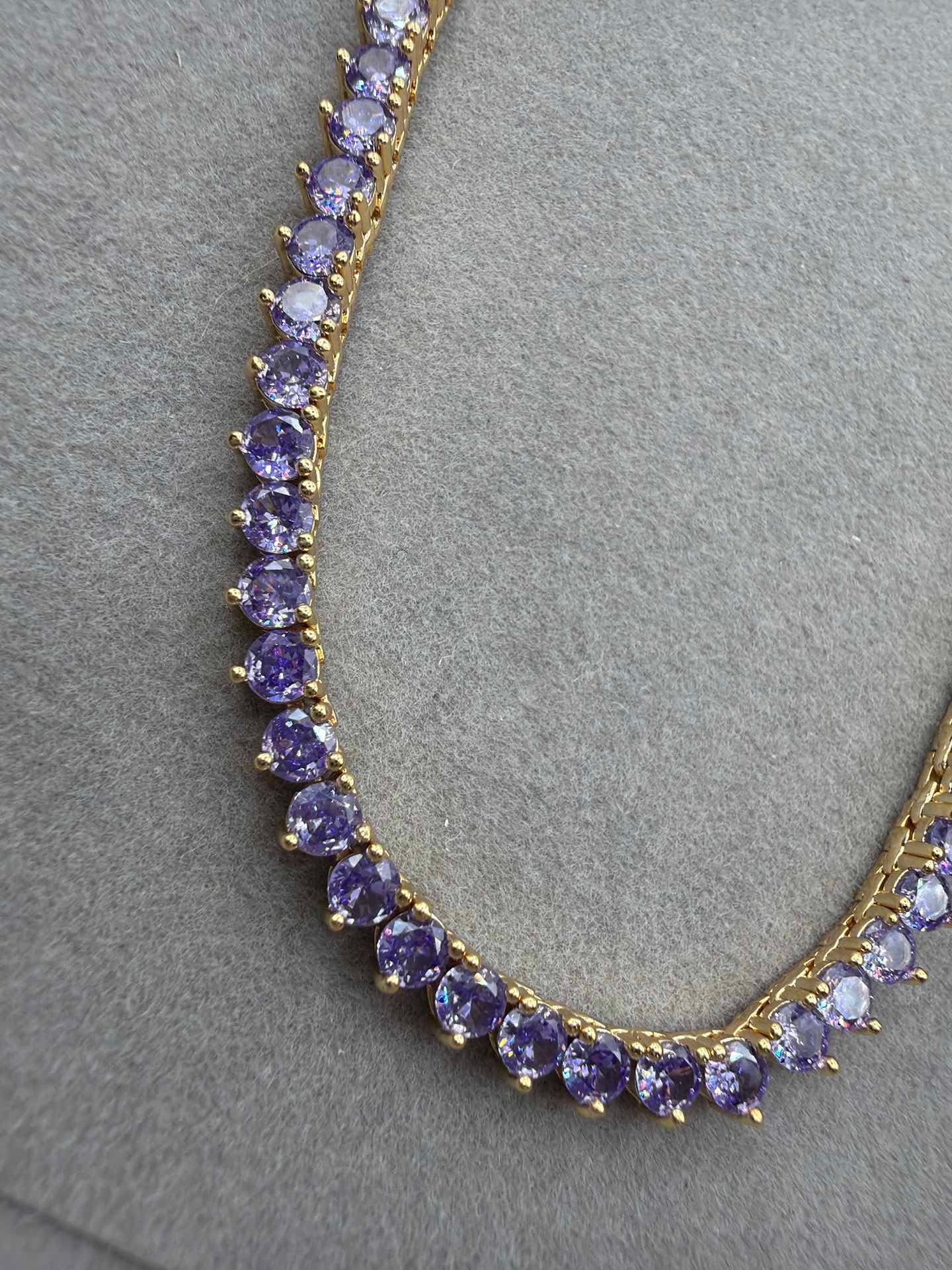 Rivieira 3mm Roxo 18k - 40cm