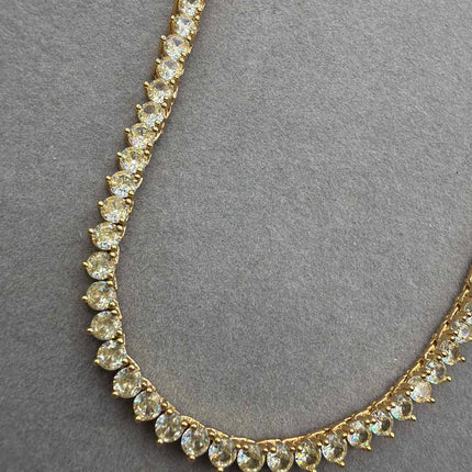 Rivieira 3mm Amarelo Manteiga 18k - 40cm