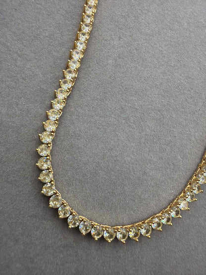 Rivieira 3mm Amarelo Manteiga 18k - 40cm