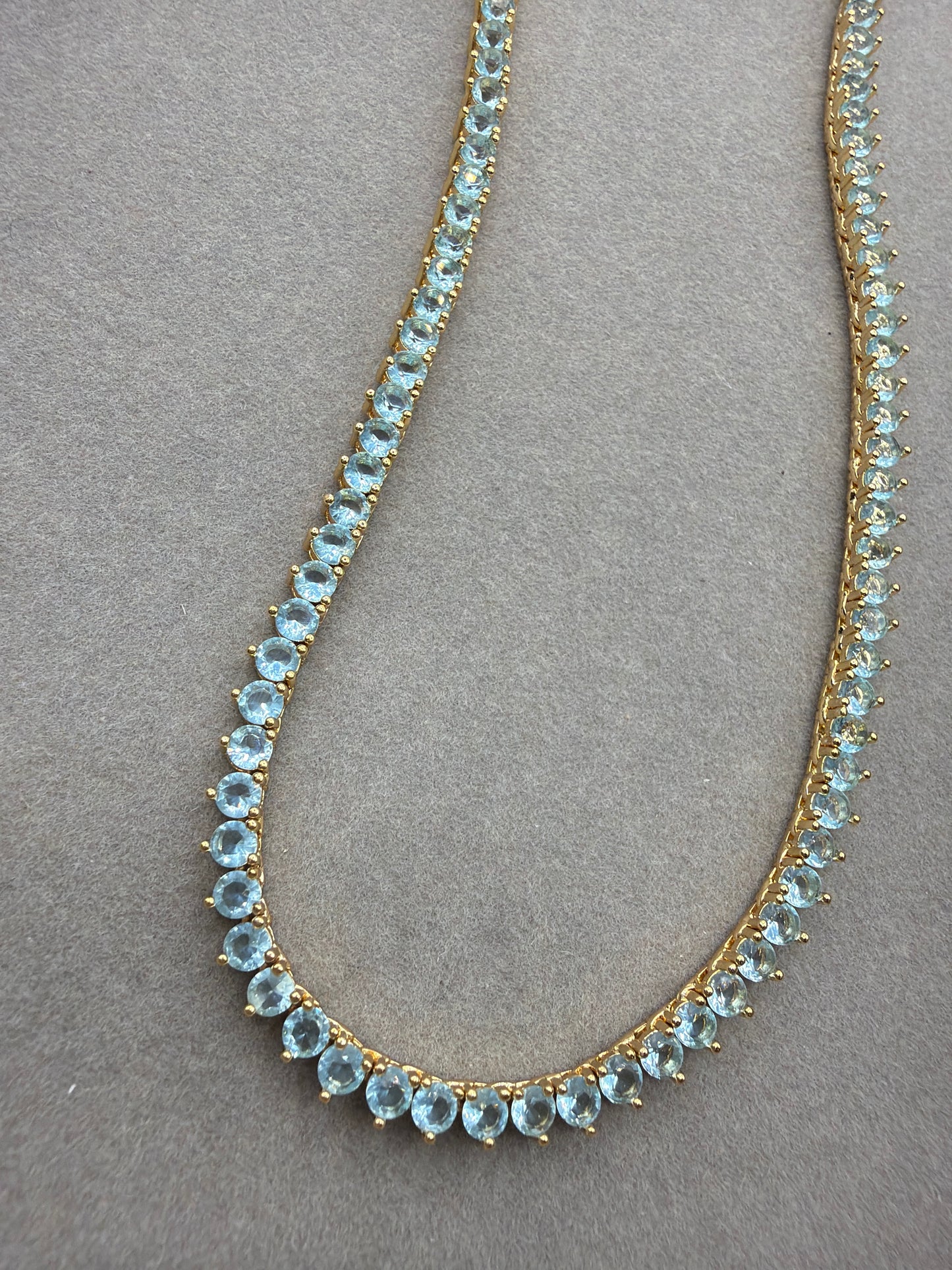 Colar - Rivieira 3mm Aqua 18k - 40cm