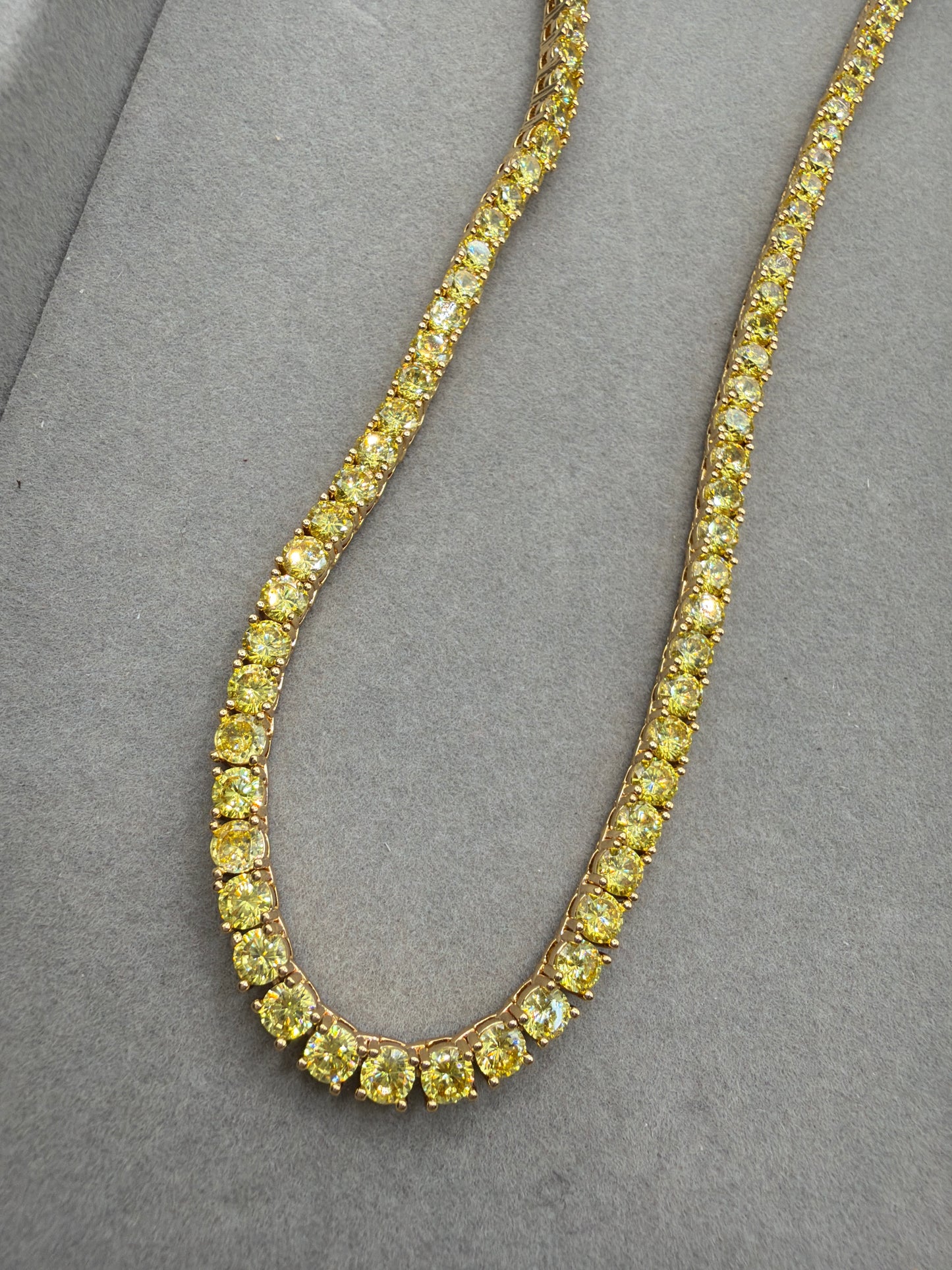 Colar - Rivieira 4mm 4 pontas Yellow  - 40cm