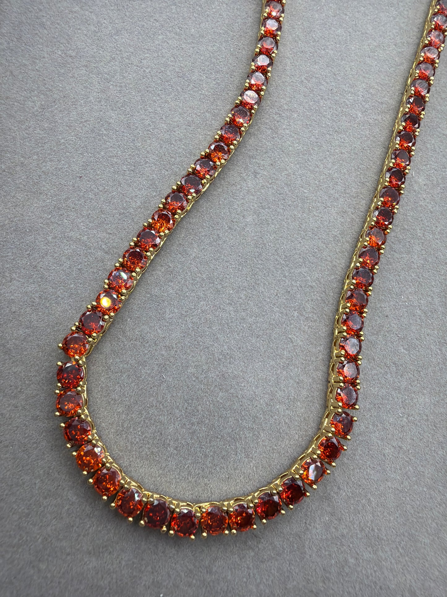 Colar - Rivieira 4mm 4 pontas MARSALA  - 40cm