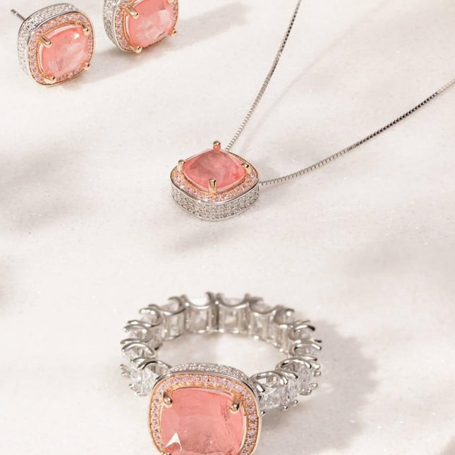 Conjunto Fusion pessego anel brinco e 