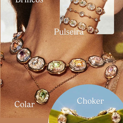 Conjunto 4 pecas quadrado espelhado dourado