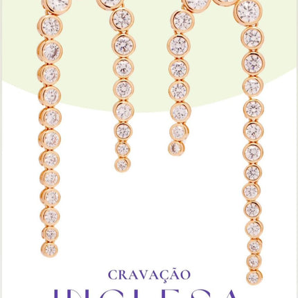 Brinco cascata cravação inglesa 