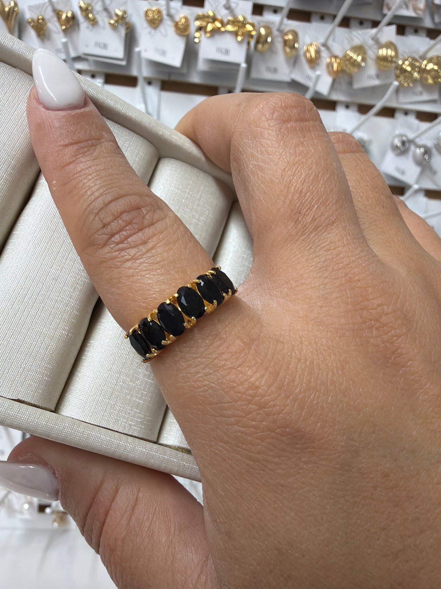 Anel - Anel Meio aparador Onix- regulável