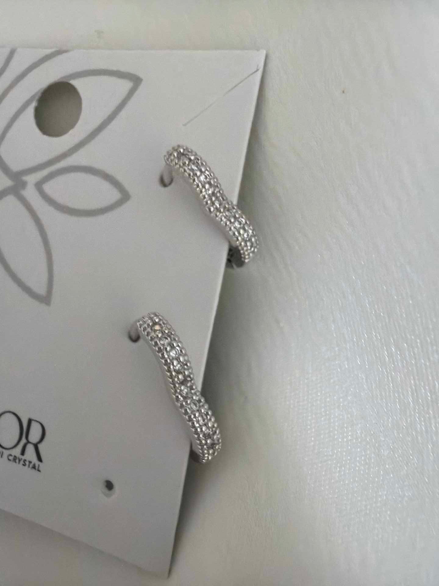 Duo liso de coracao com 1 carreira cravejada 