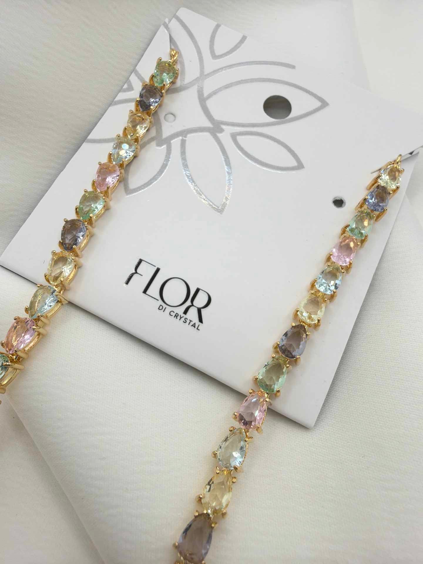 Large Elegant Tear drop candy colors chocker - pink - green-  teal-  purple 