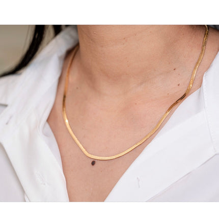 Flat Snake Chain Necklace thinner rope