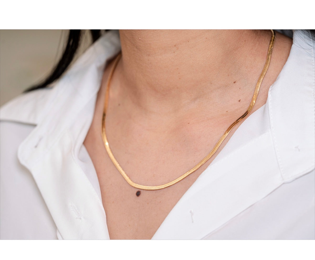Flat Snake Chain Necklace thinner rope