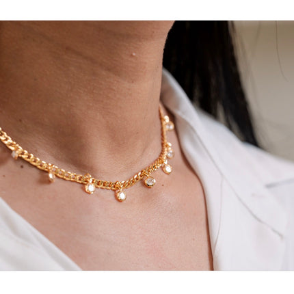 Curb Chain CZ Choker